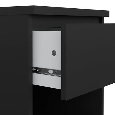 Naia Bedside 1 Drawer 1 Shelf in Black Matt – FTG, view 7