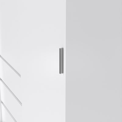 Naia Wardrobe with 1 Sliding Door 1 Door 3 Drawers in White High Gloss – FTG, view 8