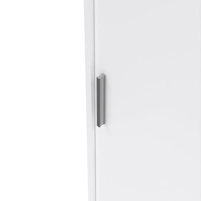 Naia Wardrobe with 2 Sliding Doors 1 Door 3 Drawers in White High Gloss – FTG, view 7