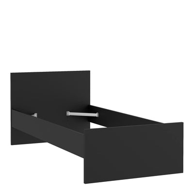 Naia Single Bed 3ft (90 x 190) in Black Matt – FTG, view 3
