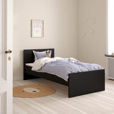 Naia Single Bed 3ft (90 x 190) in Black Matt – FTG, view 8