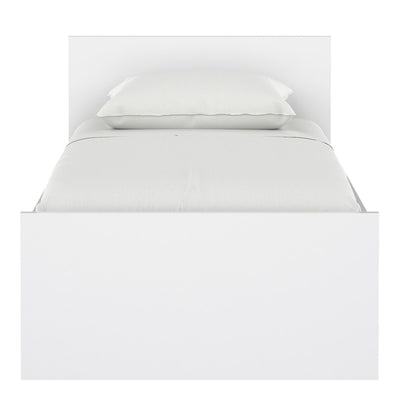 Naia Single Bed 3ft (90 x 190) in White High Gloss – FTG, view 2