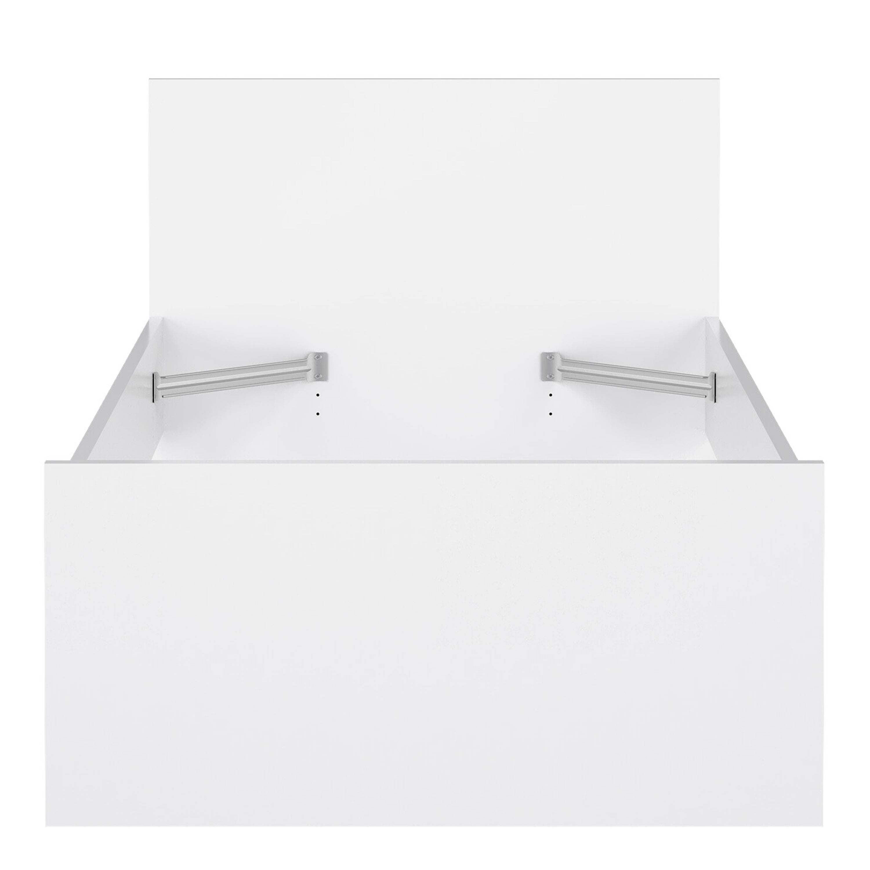 Naia Single Bed 3ft (90 x 190) in White High Gloss – FTG, view 4