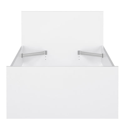Naia Single Bed 3ft (90 x 190) in White High Gloss – FTG, view 4