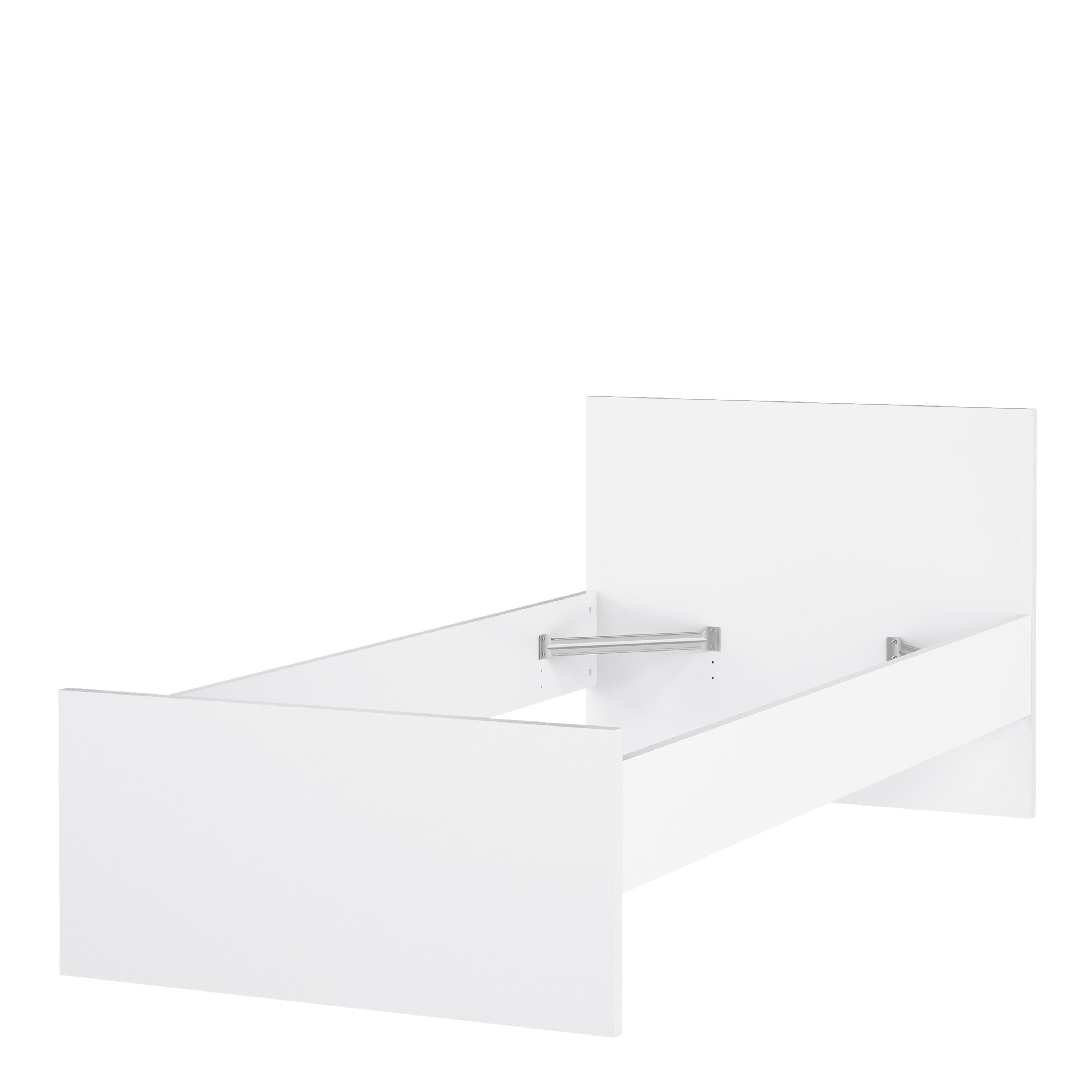 Naia Single Bed 3ft (90 x 190) in White High Gloss – FTG, view 5