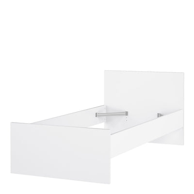 Naia Single Bed 3ft (90 x 190) in White High Gloss – FTG, view 5