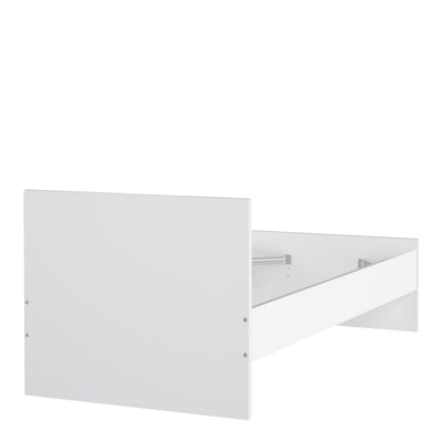 Naia Single Bed 3ft (90 x 190) in White High Gloss – FTG, view 6