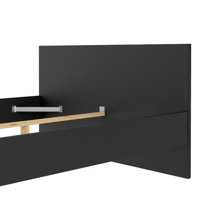Naia Double Bed 4ft6 (140 x 190) in Black Matt – FTG, view 10
