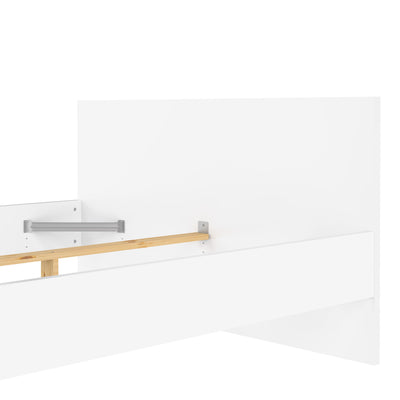 Naia Double Bed 4ft6 (140 x 190) in White High Gloss – FTG, view 10