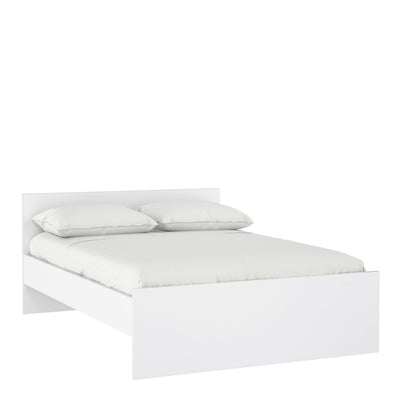 Naia Double Bed 4ft6 (140 x 190) in White High Gloss – FTG