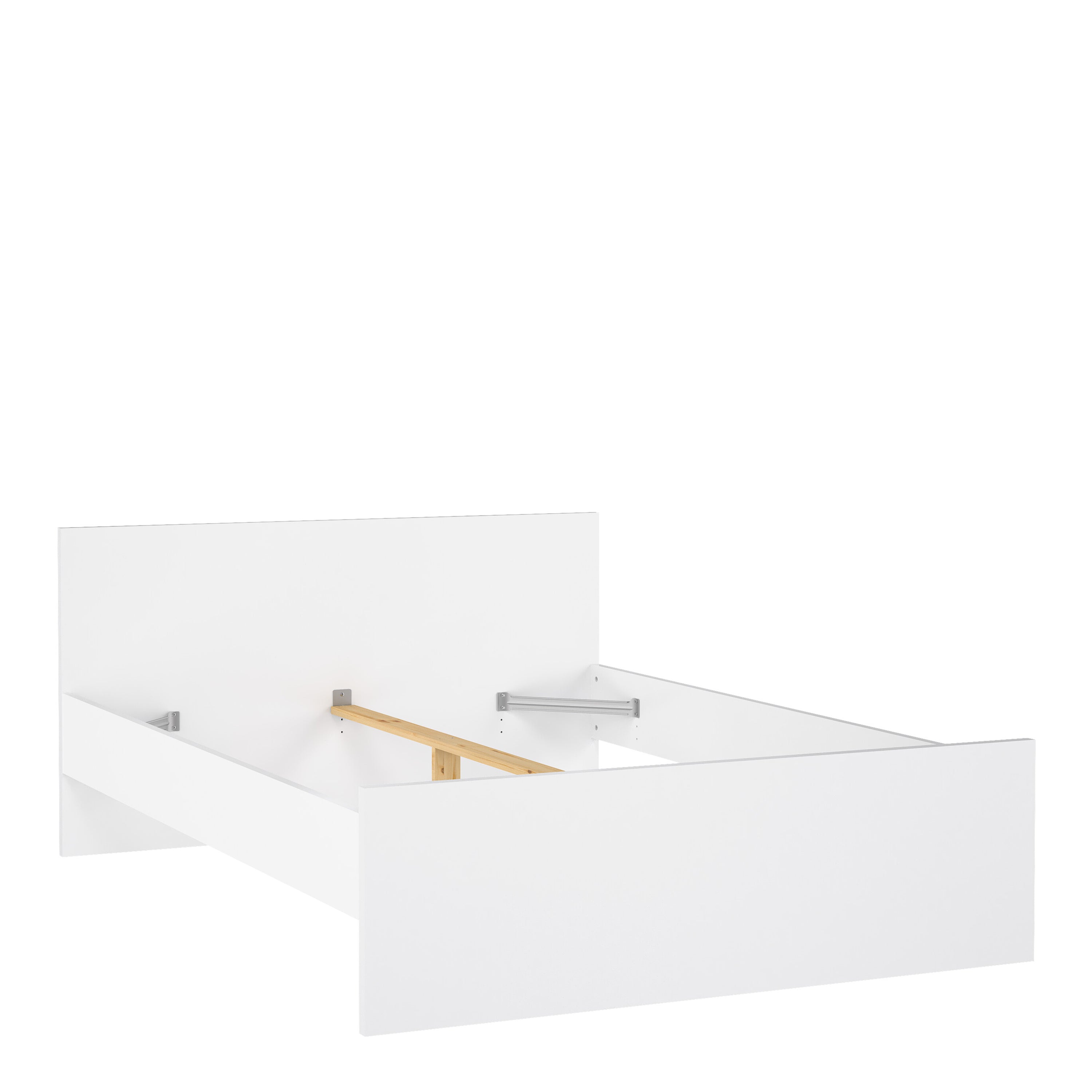 Naia Double Bed 4ft6 (140 x 190) in White High Gloss – FTG, view 3