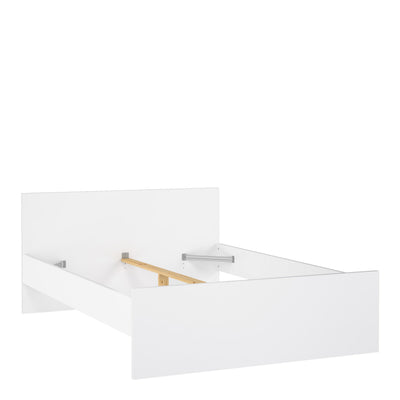 Naia Double Bed 4ft6 (140 x 190) in White High Gloss – FTG, view 3