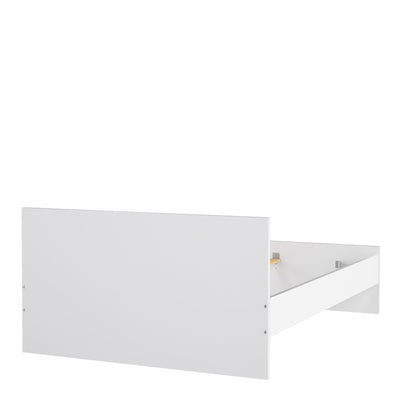 Naia Double Bed 4ft6 (140 x 190) in White High Gloss – FTG, view 6
