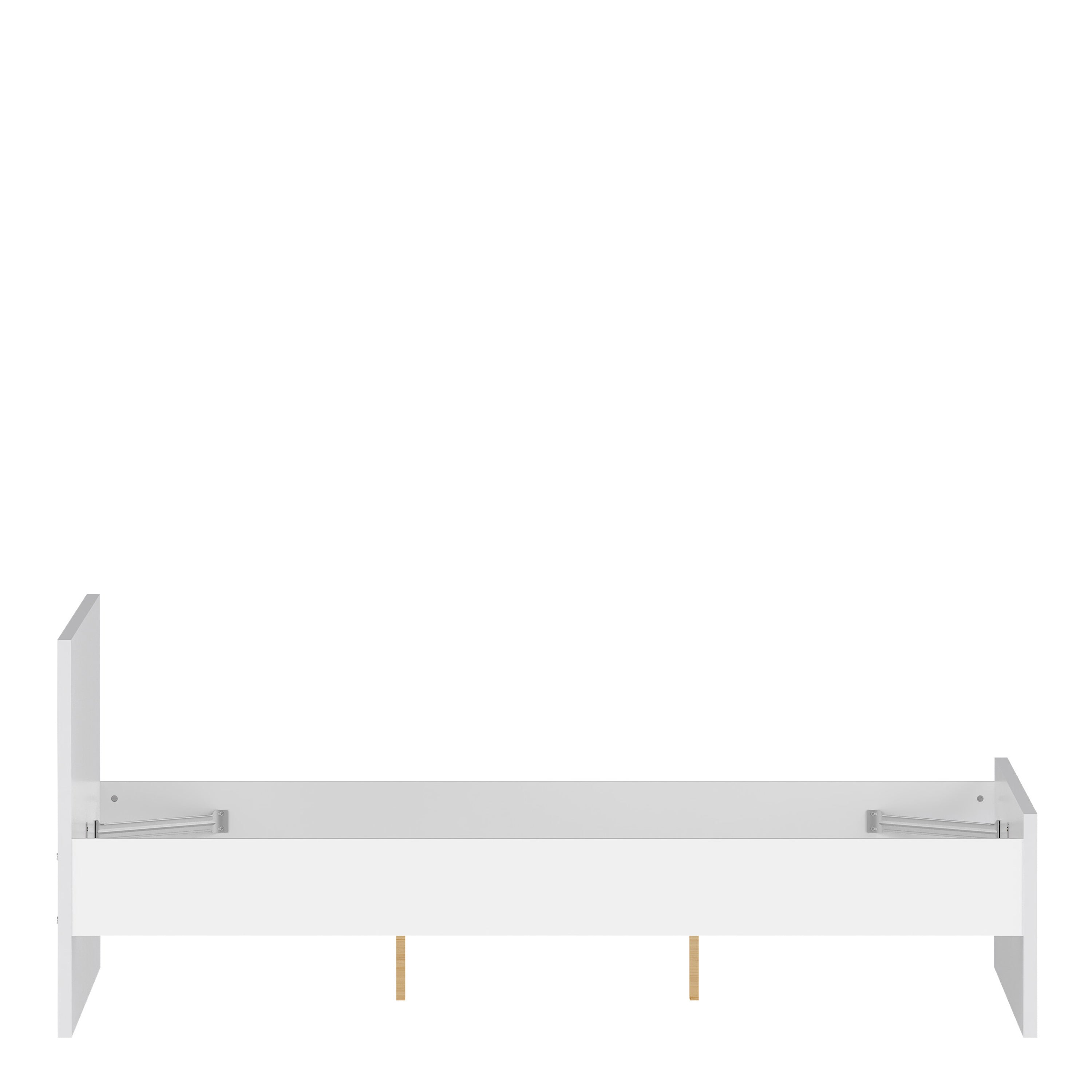 Naia Double Bed 4ft6 (140 x 190) in White High Gloss – FTG, view 7