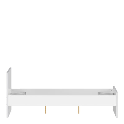 Naia Double Bed 4ft6 (140 x 190) in White High Gloss – FTG, view 7