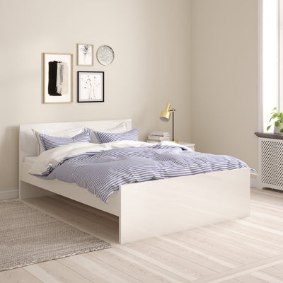 Naia Double Bed 4ft6 (140 x 190) in White High Gloss – FTG, view 9