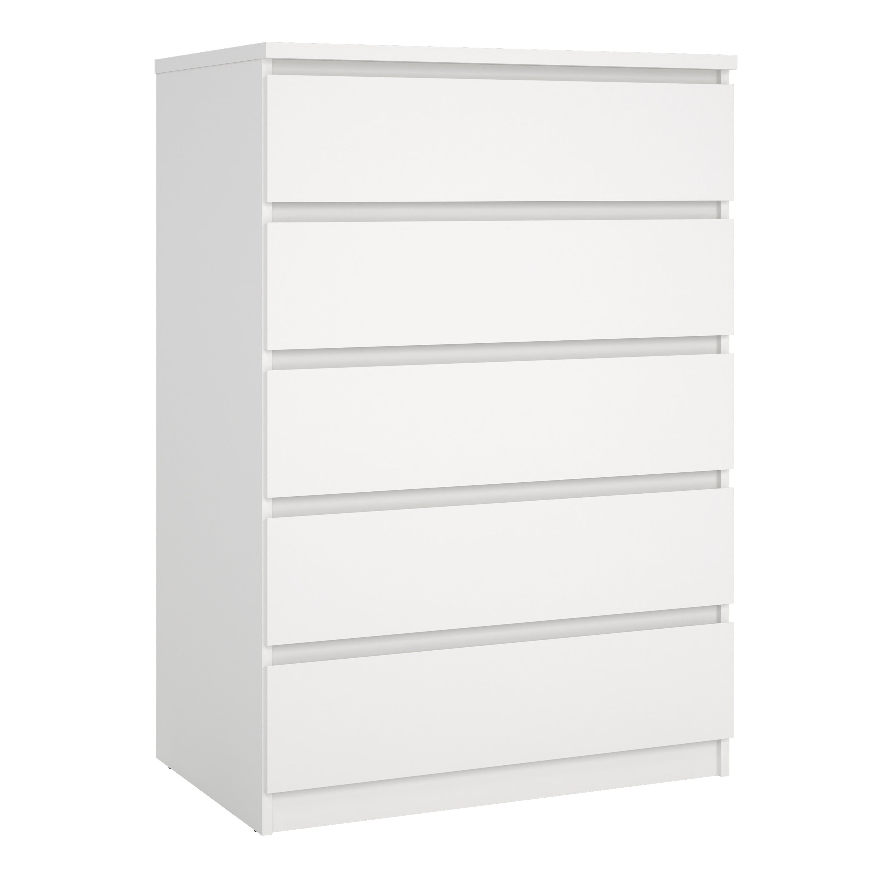 Naia Chest of 5 Drawers in White – FTG