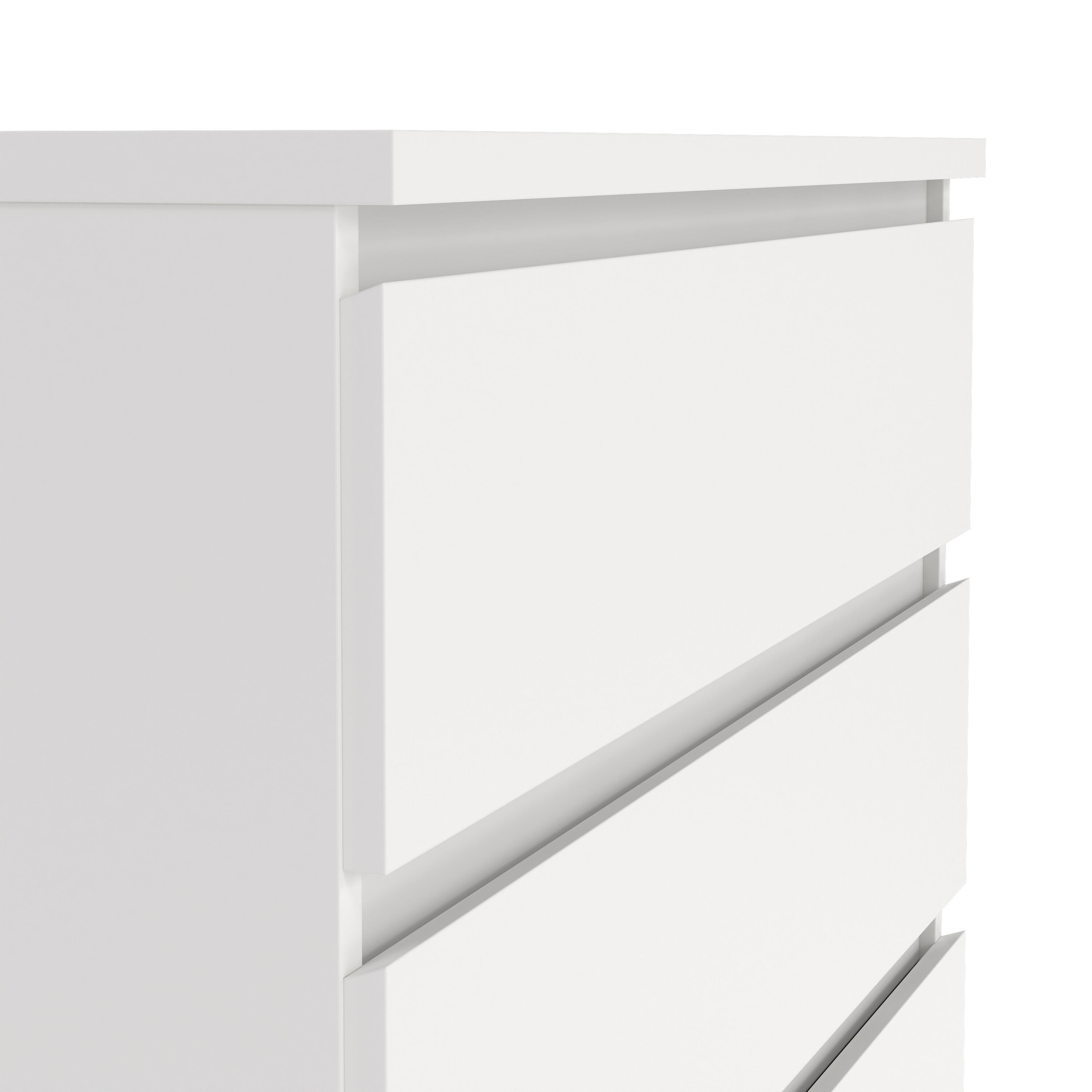 Naia Chest of 5 Drawers in White – FTG, view 9