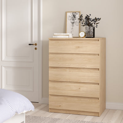 Naia Chest of 5 Drawers in Jackson Hickory Oak – FTG, view 5