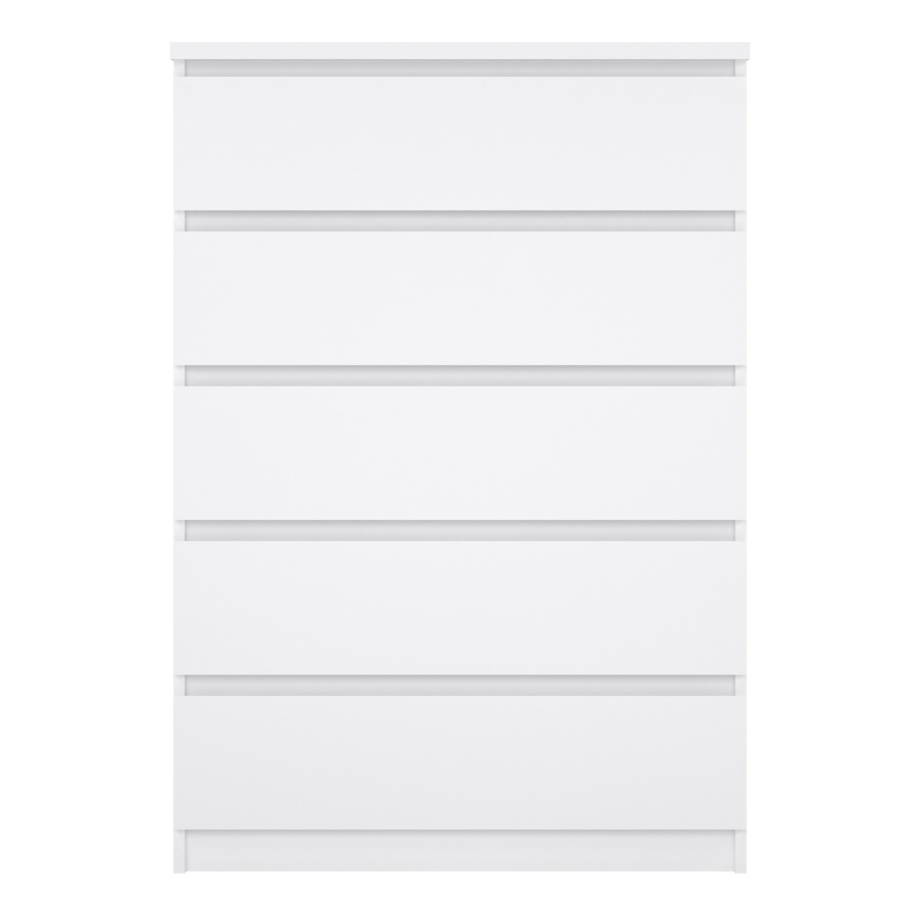 Naia Chest of 5 Drawers in White High Gloss – FTG, view 2