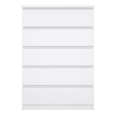 Naia Chest of 5 Drawers in White High Gloss – FTG, view 2