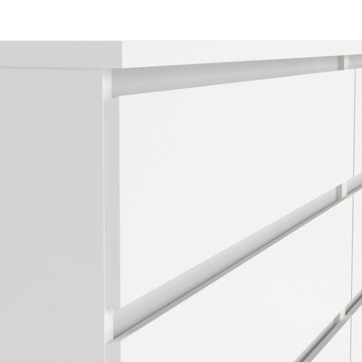 Naia Wide Chest of 6 Drawers (3+3) in White – FTG, view 7
