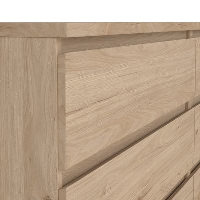 Naia Wide Chest of 6 Drawers (3+3) in Jackson Hickory Oak – FTG, view 7