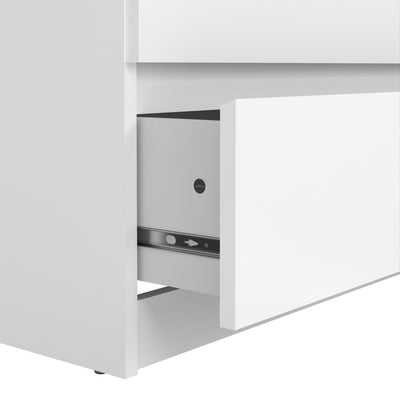 Naia Wide Chest of 6 Drawers (3+3) in White High Gloss – FTG, view 7