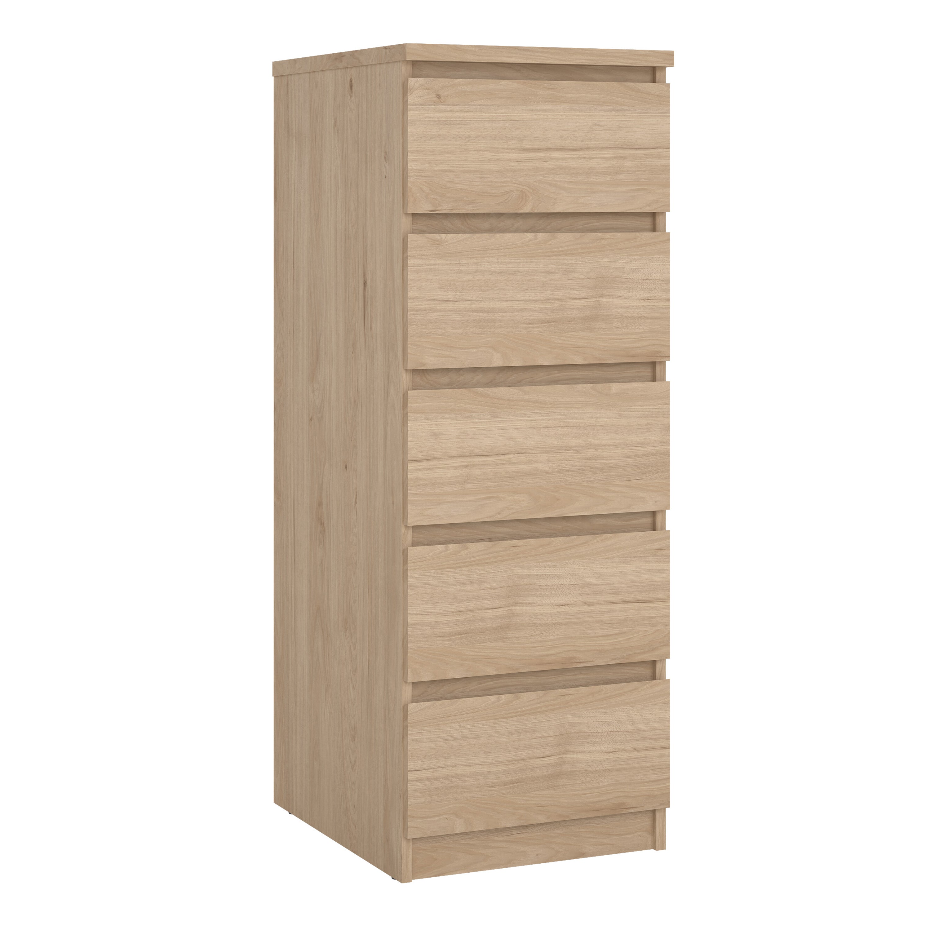 Naia Narrow Chest of 5 Drawers in Jackson Hickory Oak – FTG, view 8