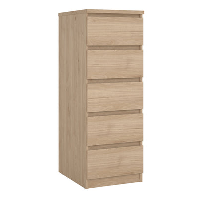 Naia Narrow Chest of 5 Drawers in Jackson Hickory Oak – FTG, view 8