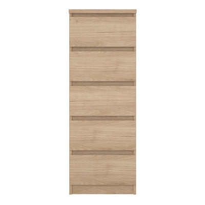Naia Narrow Chest of 5 Drawers in Jackson Hickory Oak – FTG, view 9