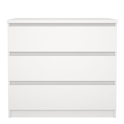 Naia Chest of 3 Drawers in White – FTG, view 2