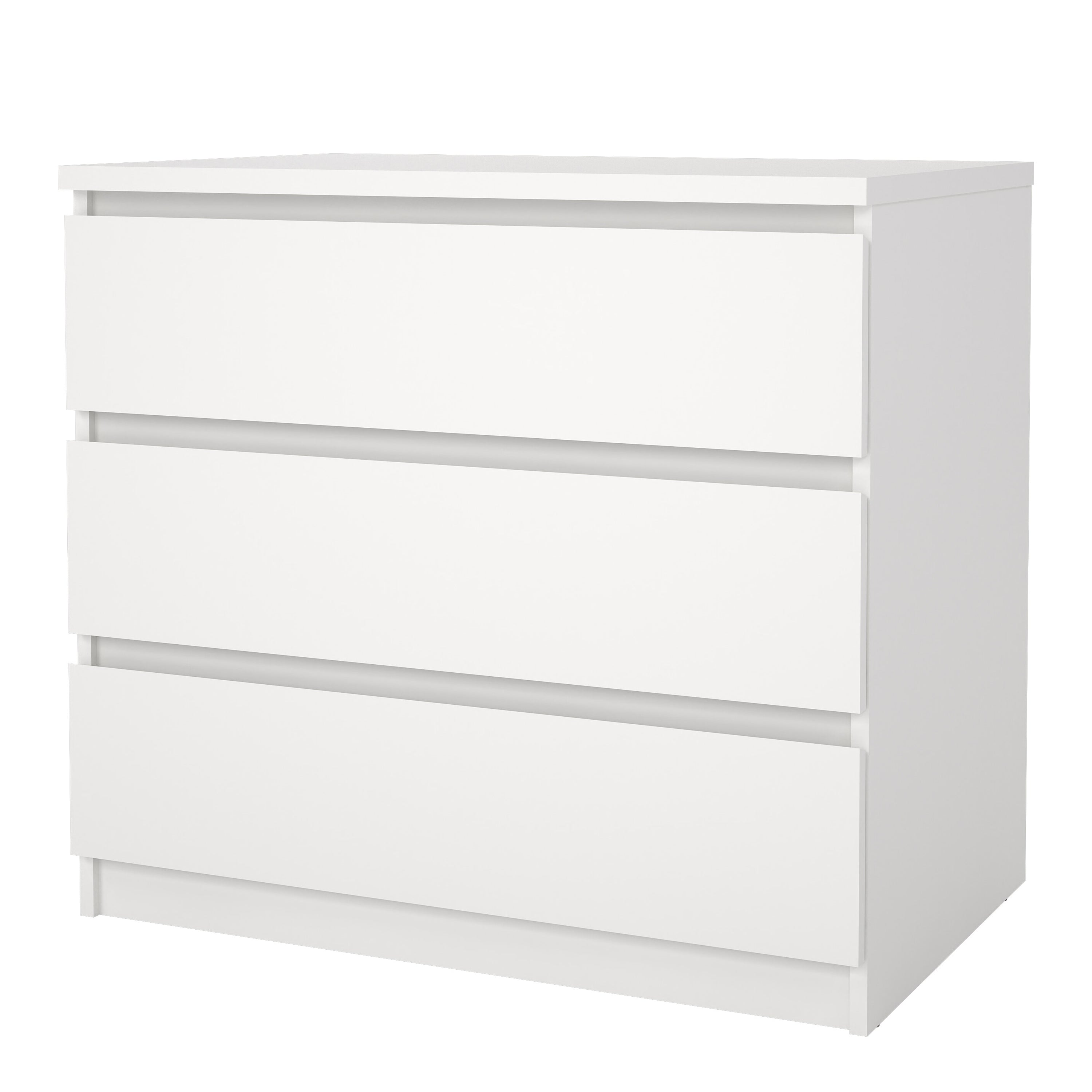 Naia Chest of 3 Drawers in White – FTG, view 3