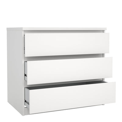 Naia Chest of 3 Drawers in White – FTG, view 4