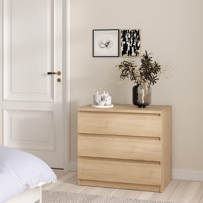 Naia Chest of 3 Drawers in Jackson Hickory Oak – FTG, view 6
