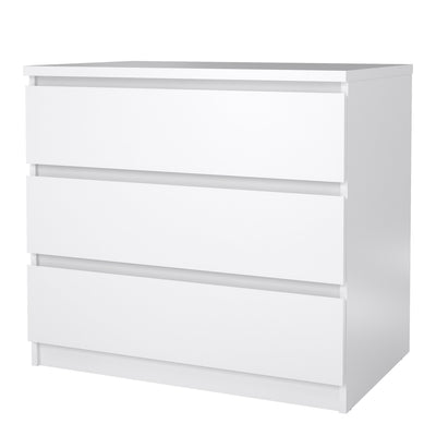 Naia Chest of 3 Drawers in White High Gloss – FTG, view 3