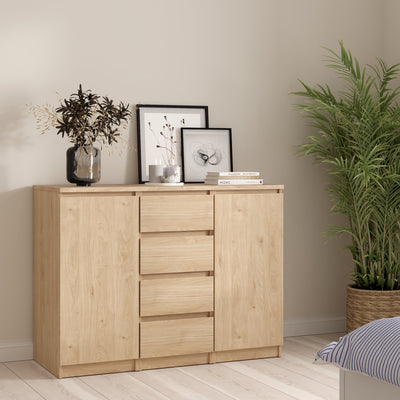 Naia Sideboard  4 Drawers 2 Doors in Jackson Hickory Oak – FTG, view 5