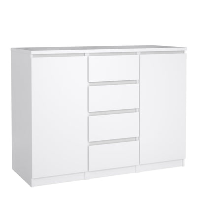 Naia Sideboard - 4 Drawers 2 Doors in White High Gloss – FTG, view 6