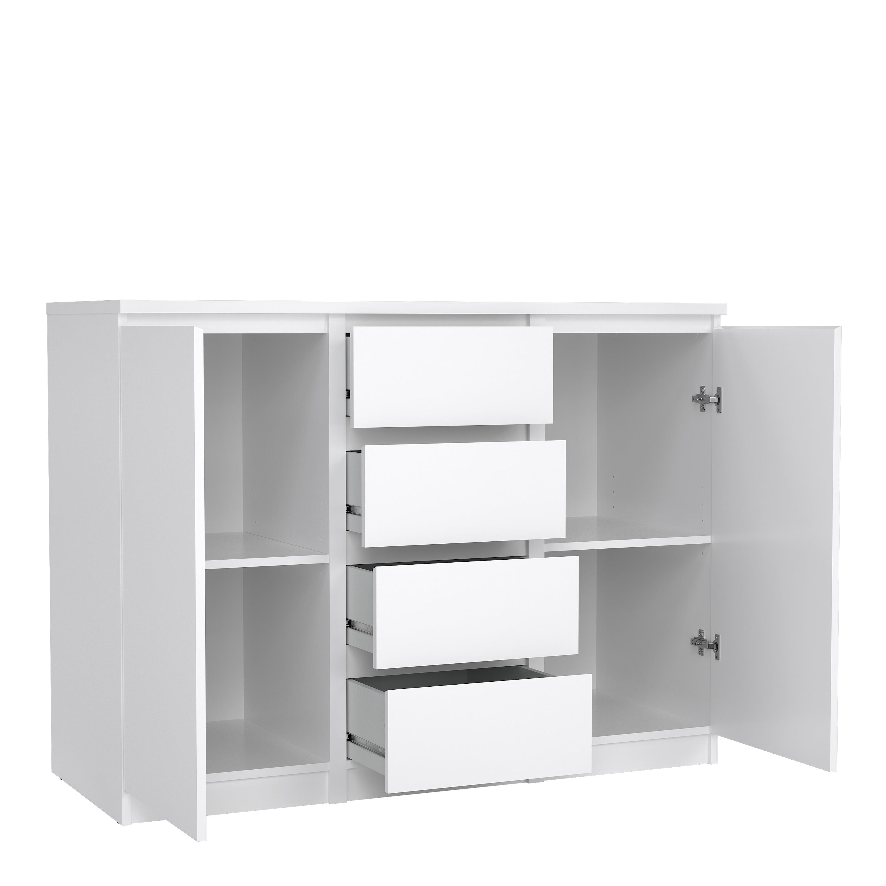 Naia Sideboard - 4 Drawers 2 Doors in White High Gloss – FTG, view 9