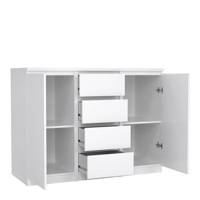 Naia Sideboard - 4 Drawers 2 Doors in White High Gloss – FTG, view 9