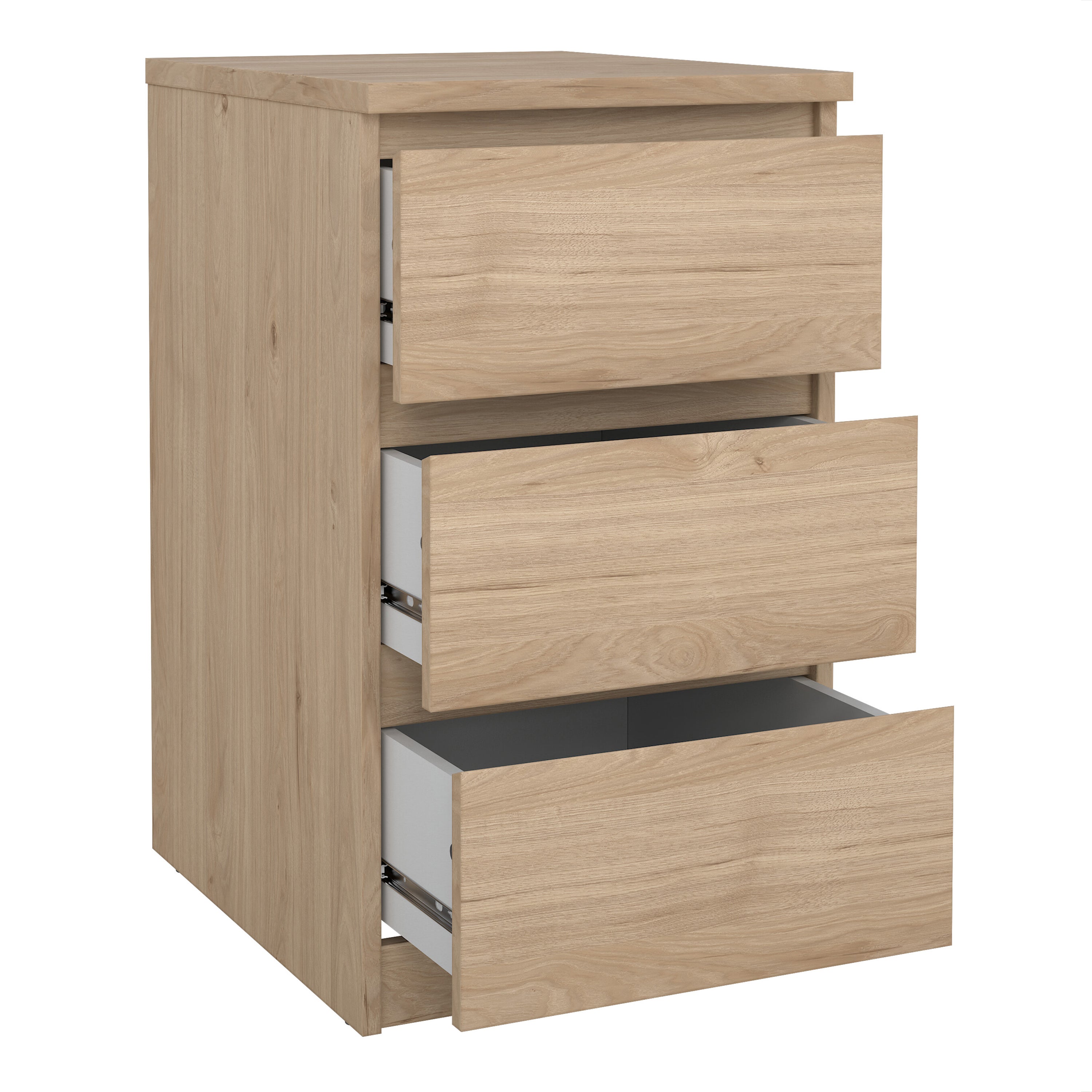 Naia Bedside 3 Drawers in Jackson Hickory Oak – FTG, view 4