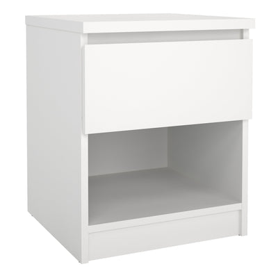 Naia Bedside 1 Drawer 1 Shelf in White – FTG, view 6