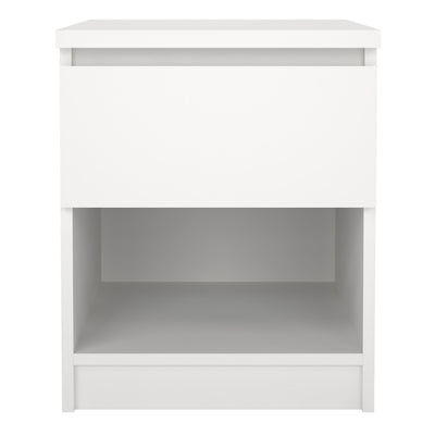 Naia Bedside 1 Drawer 1 Shelf in White – FTG, view 7