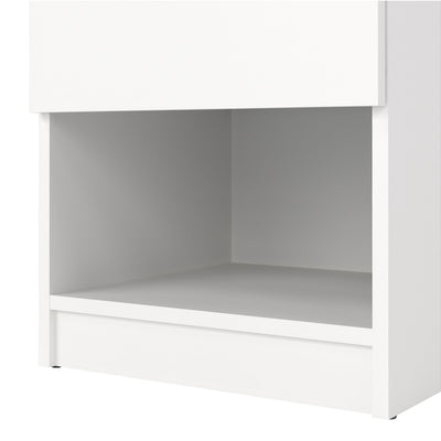 Naia Bedside 1 Drawer 1 Shelf in White – FTG, view 2