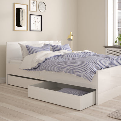 Naia Set of 2 Underbed Drawers (for Single or Double Beds) in White High Gloss – FTG, view 6