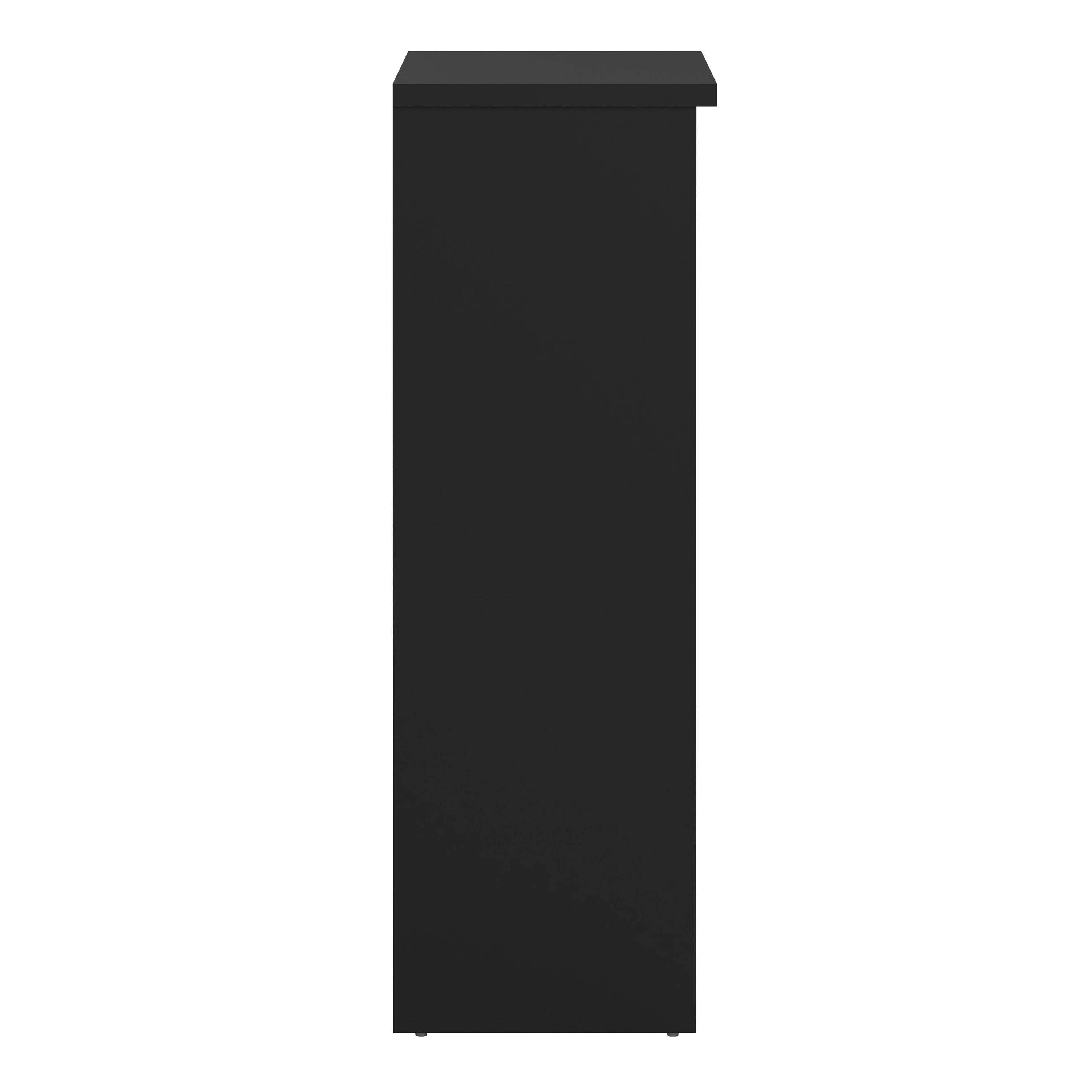 Naia Shoe Cabinet with 2 Flip Down Doors 1 Door and 1 Drawer in Black Matt – FTG, view 4