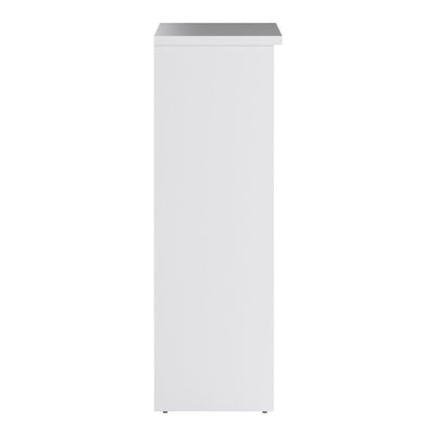 Naia Shoe Cabinet with 2 Flip Down Doors 1 Door and 1 Drawer in White High Gloss – FTG, view 7
