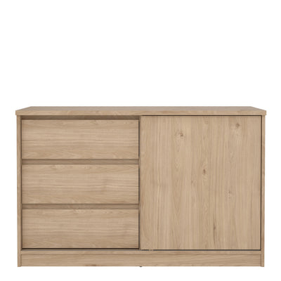 Naia Storage Unit with 1 Sliding Door and 3 Drawers in Jackson Hickory Oak – FTG, view 2