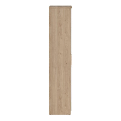 Naia Shoe Cabinet with 4 Doors 1 Drawer in Jackson Hickory Oak and White – FTG, view 4