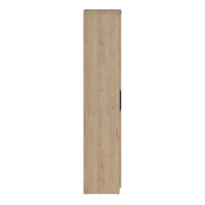 Naia Shoe Cabinet with 4 Doors 1 Drawer in Jackson Hickory Oak and Black – FTG, view 4